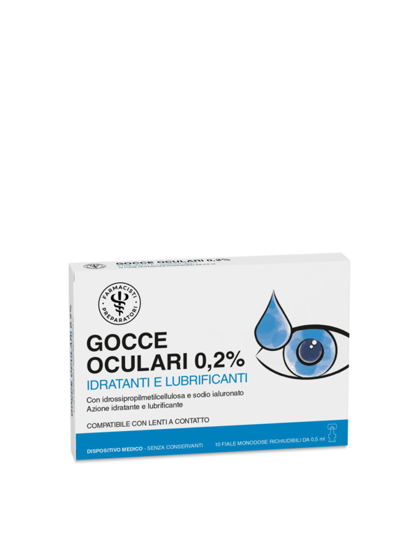 LFP GOCCE OCULARI STERILI A BASE DI IPROMELLOSA E SODIO IALURONATO IN 10 CONTENITORI MONODOSE DA 0,5 ML - farmanauta.it