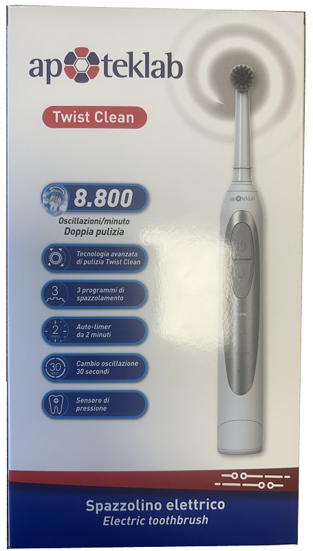 APOTEKLAB TWIST CLEAN SPAZZOLINO ELETTRICO OSCILLANTE - farmanauta.it